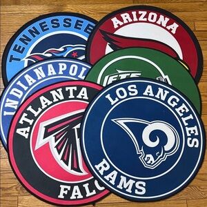 NFL Team Logo Round Rugs